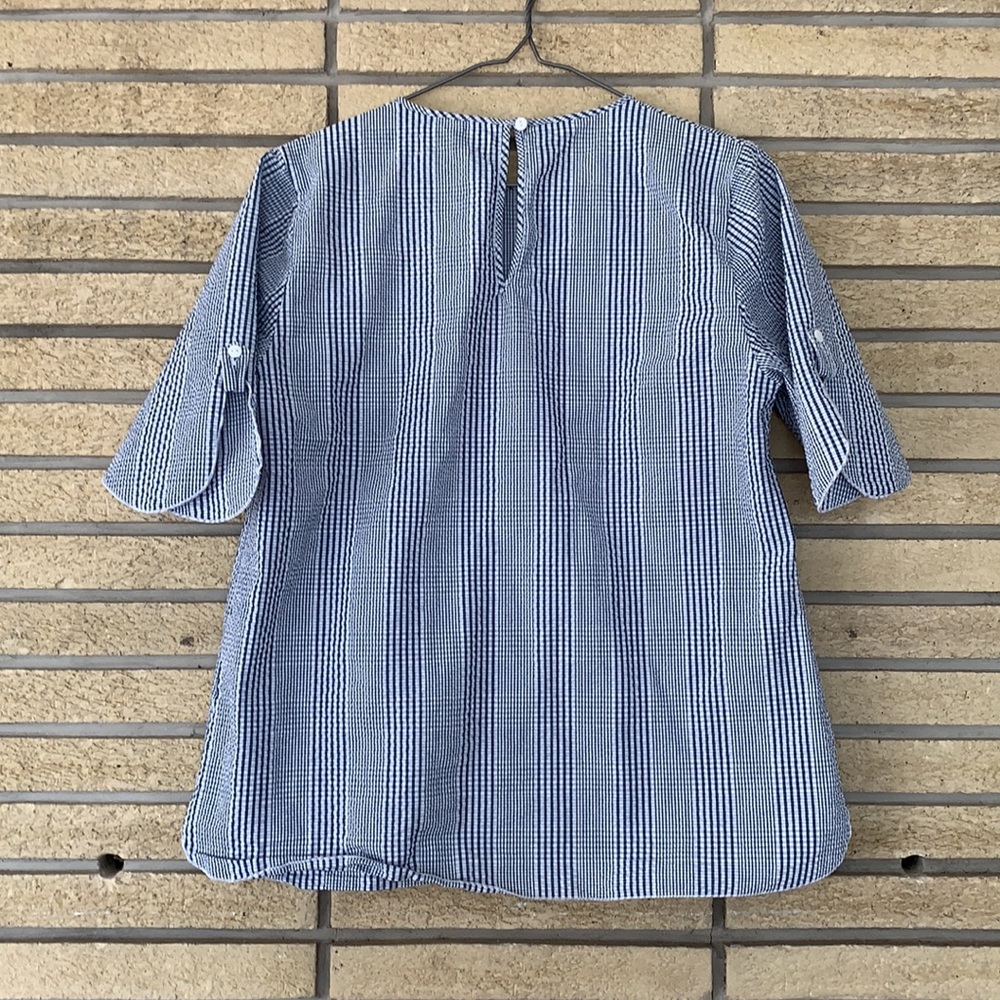 Blue Striped Blouse - Picture 4 of 4
